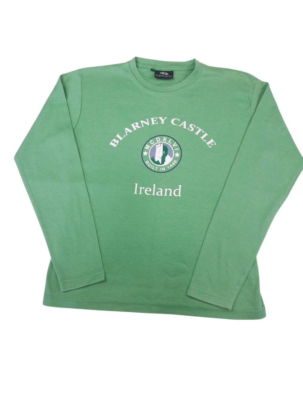 Blarney Castle Ireland Green Long Sleeve Tee Size 14-16